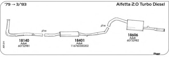 SIGAM AR011 Exhaust System